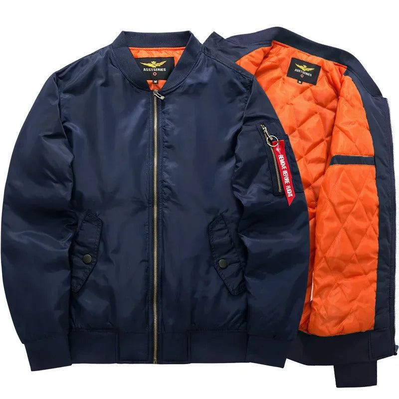 Blouson aviateur militaire bleu homme