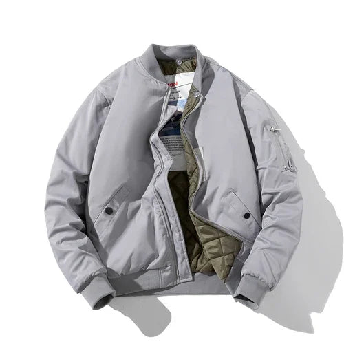 Blouson bomber aviateur gris