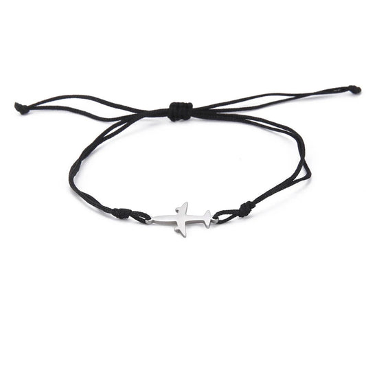 Bracelet Avion Cordon Noir