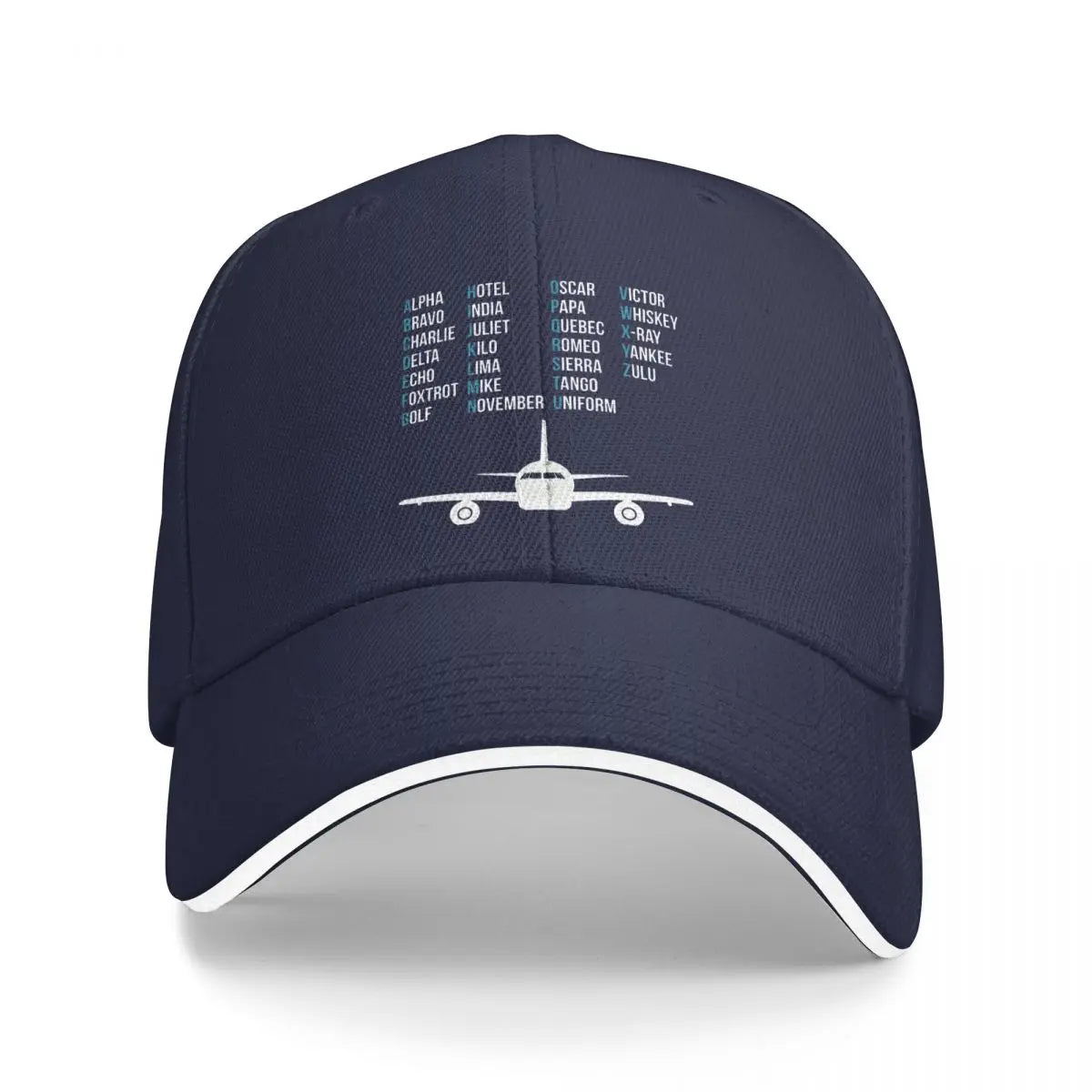 Casquette Aviation Alphabet Phonétique bleue