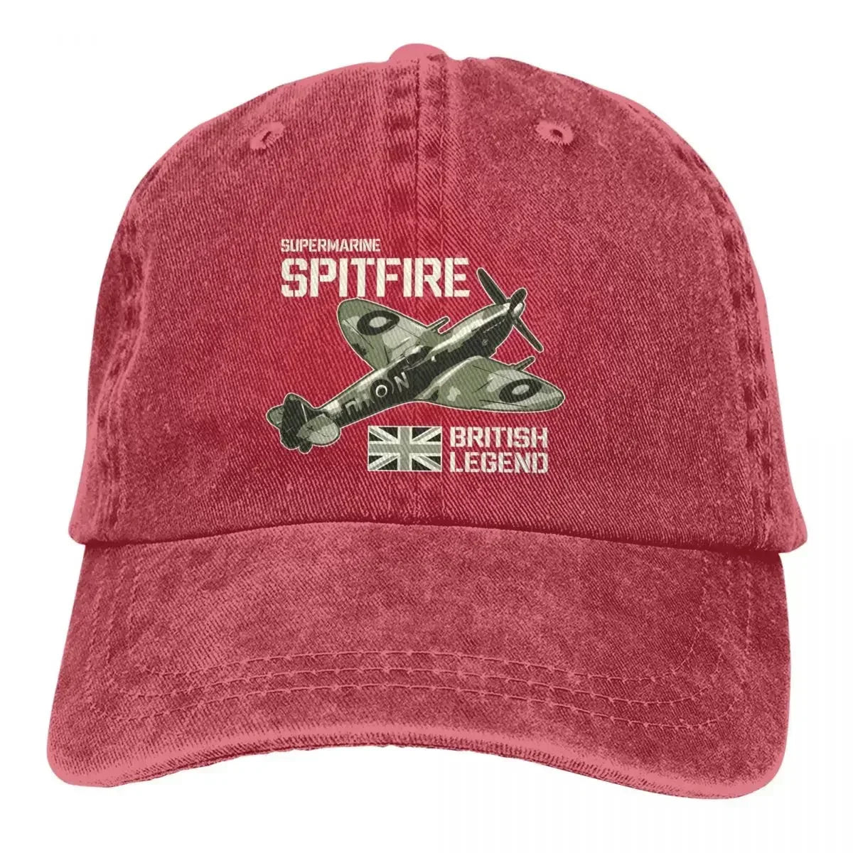 Casquette Avion Supermarine Spitfire rouge