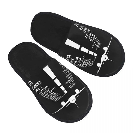 Chaussons alphabet aeronautique