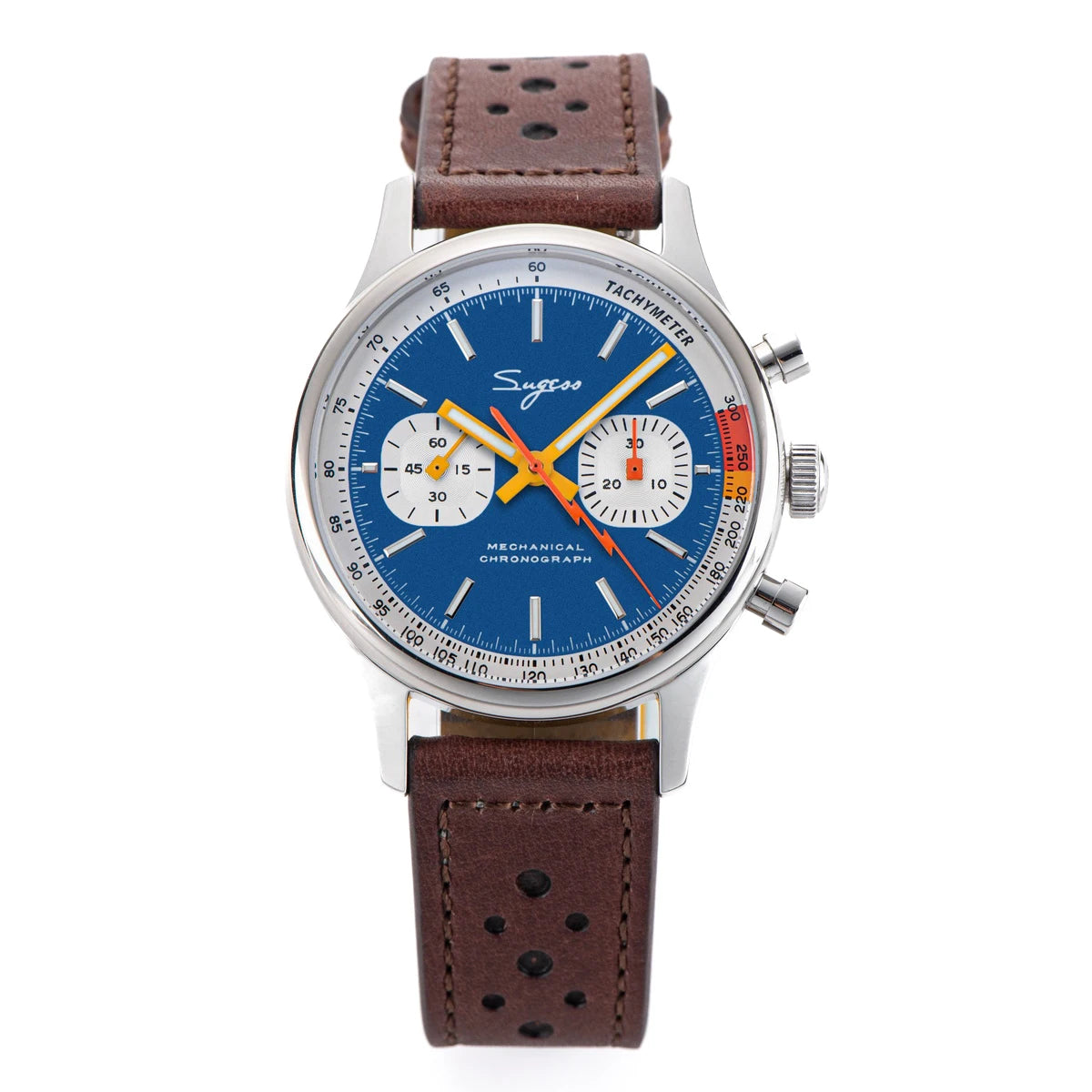 Montre aviateur bleu et marron