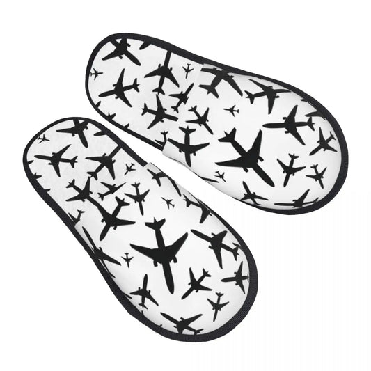 Pantoufles dessin avion de ligne