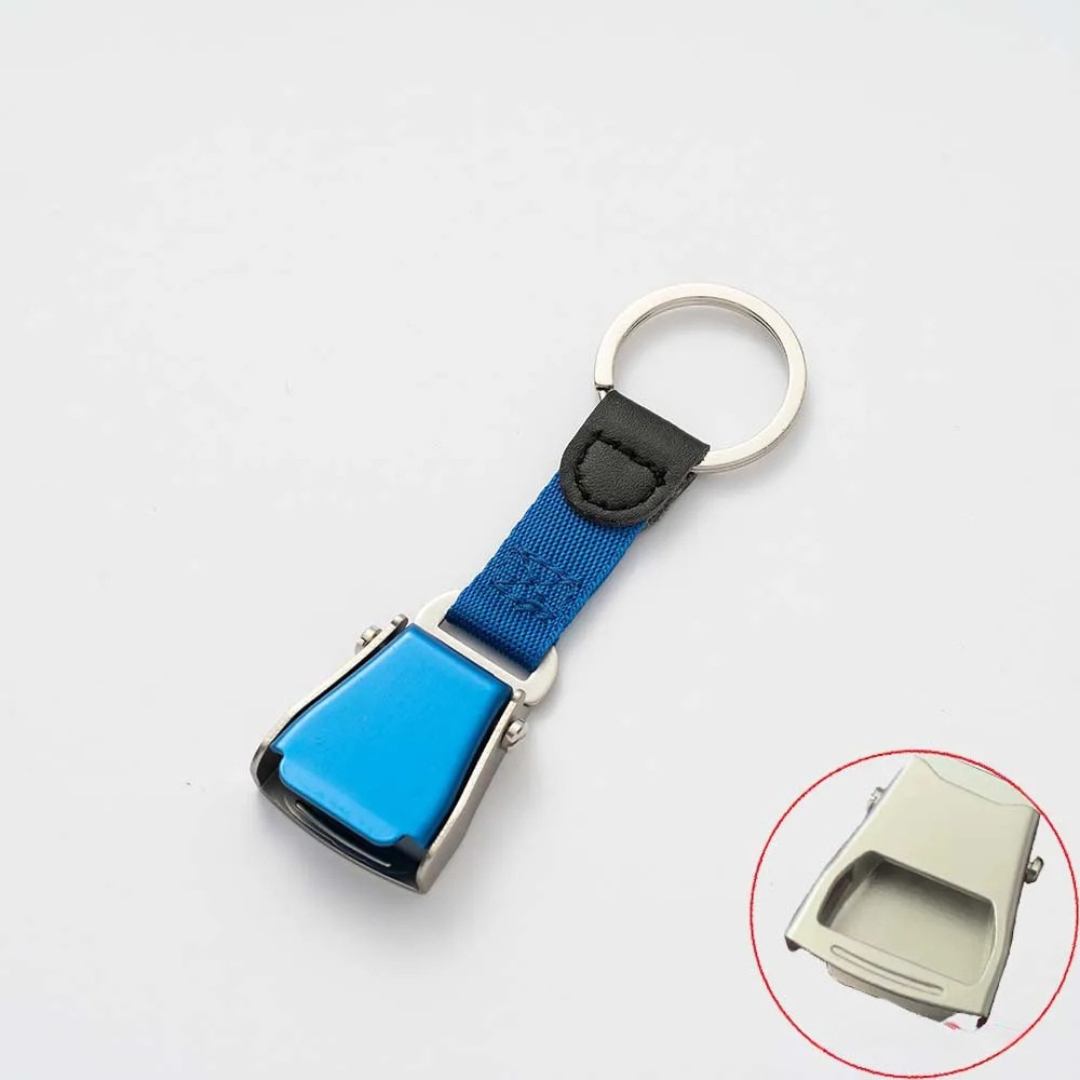 Porte Clés Avion Ceinture Bleu