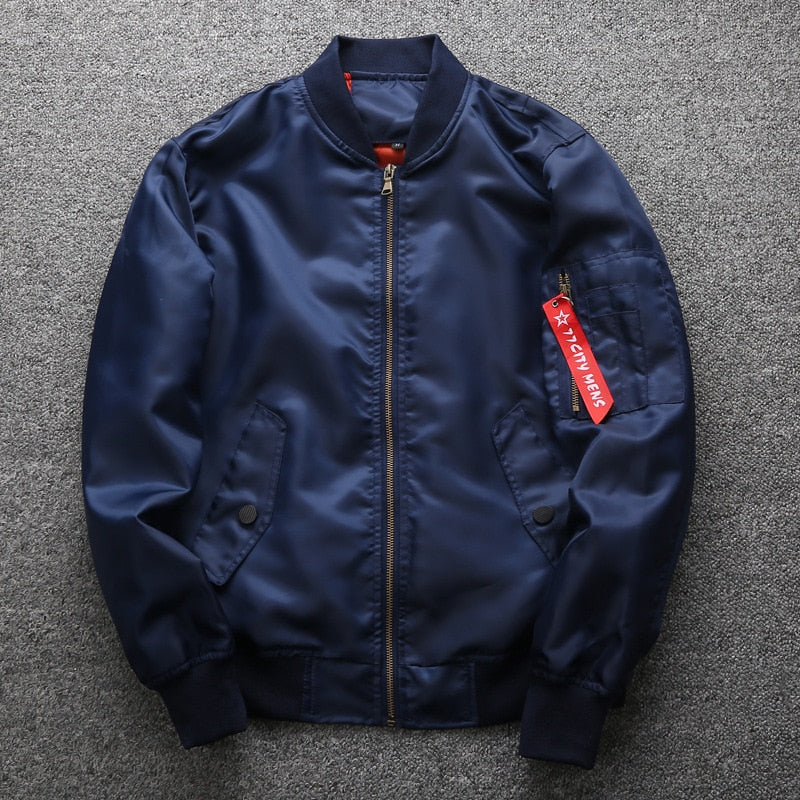 Veste aviateur militaire bleu fonce