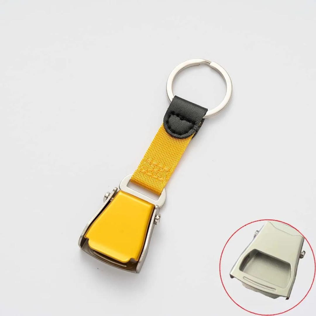 Porte Clés Ceinture Avion Jaune