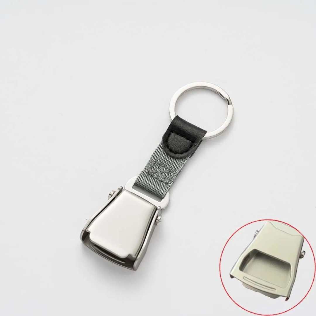Porte Clés Ceinture Avion Gris