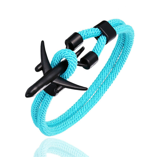 Bracelet Avion Noir et Bleu