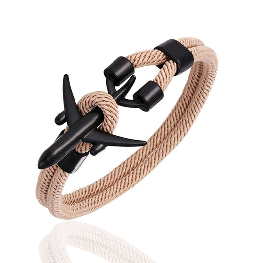 Bracelet Avion Noir et Marron