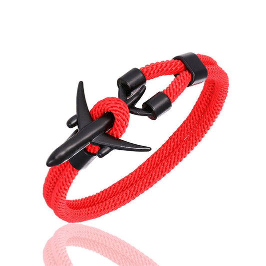 Bracelet Avion Rouge et Noir