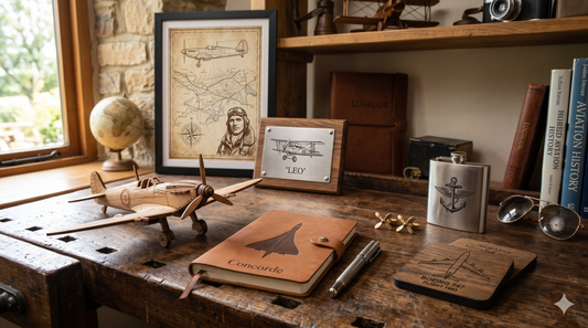 Cadeaux personnalisés pour passionnés d’aviation : idées uniques, gravures, posters et maquettes sur mesure