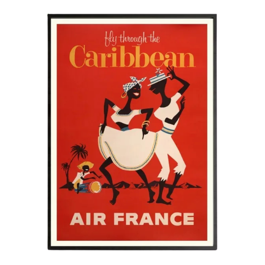 Affiche Air France Caribbean Vintage