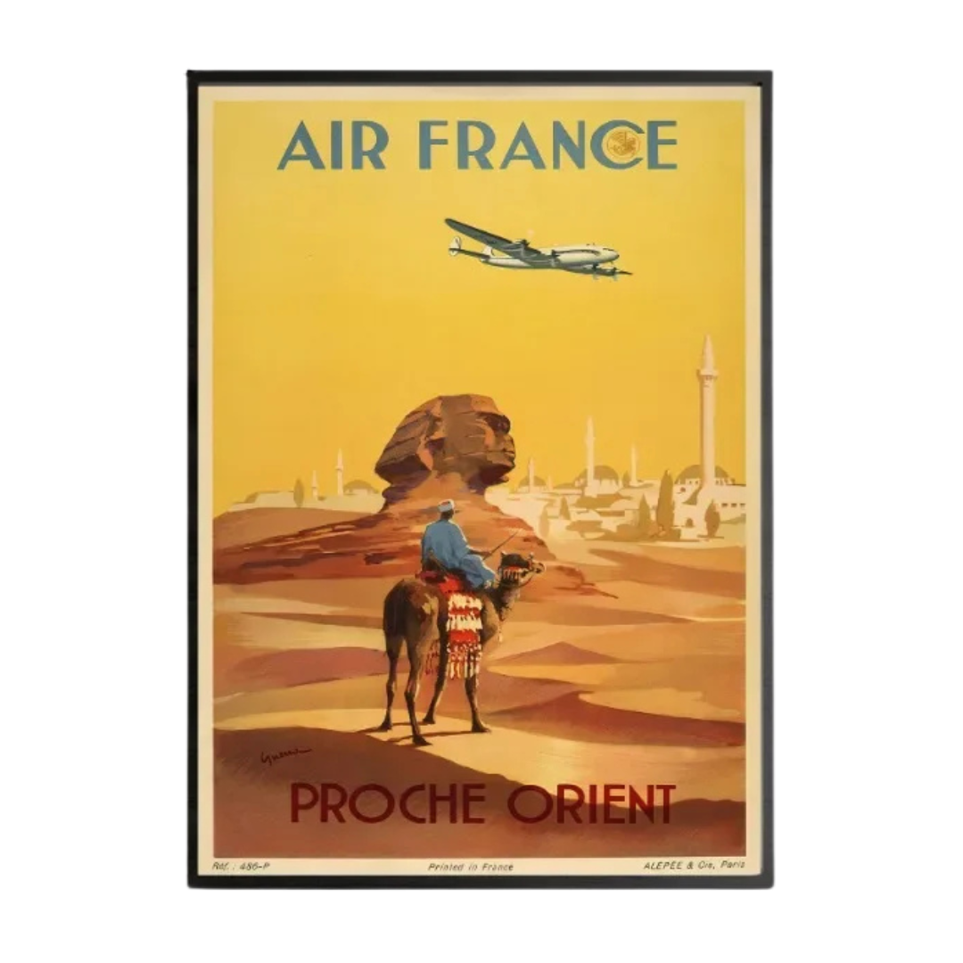 Affiche Air France Proche Orient Vintage
