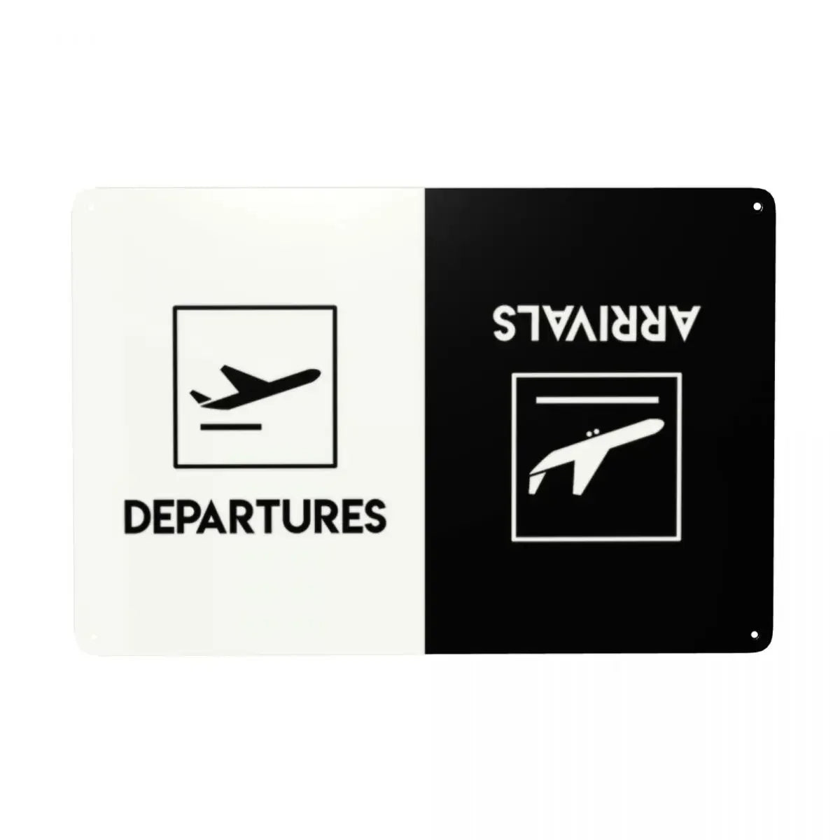 Affiche metallique Arrivals Departures