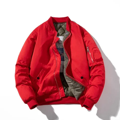 Blouson bomber aviateur rouge