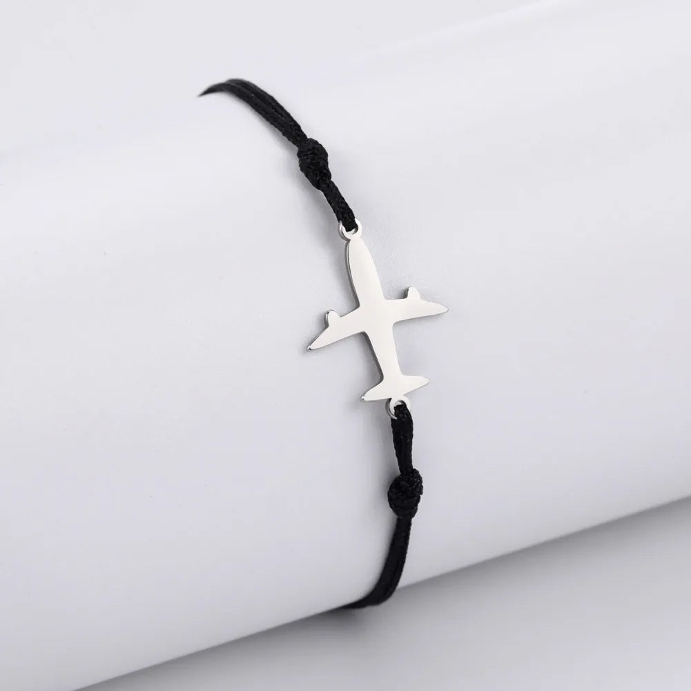 Bracelet Avion Cordon Noir