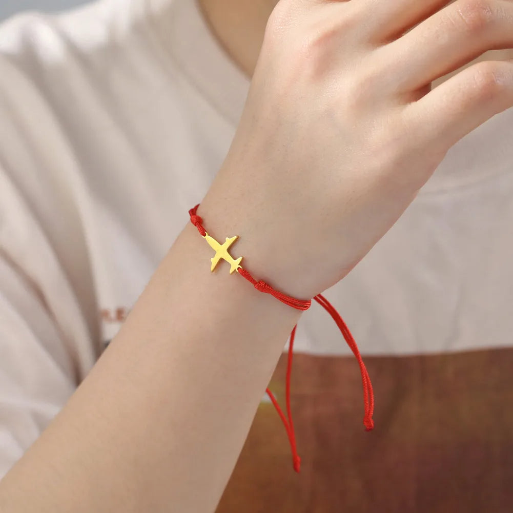 Bracelet Avion Cordon Rouge