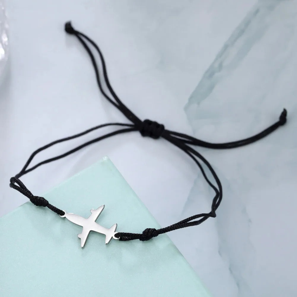 Bracelet Avion Cordon Noir