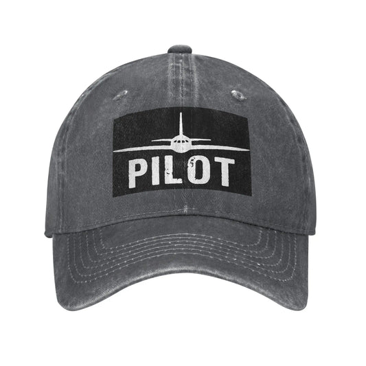 Casquette Aviation Pilot Vintage grise