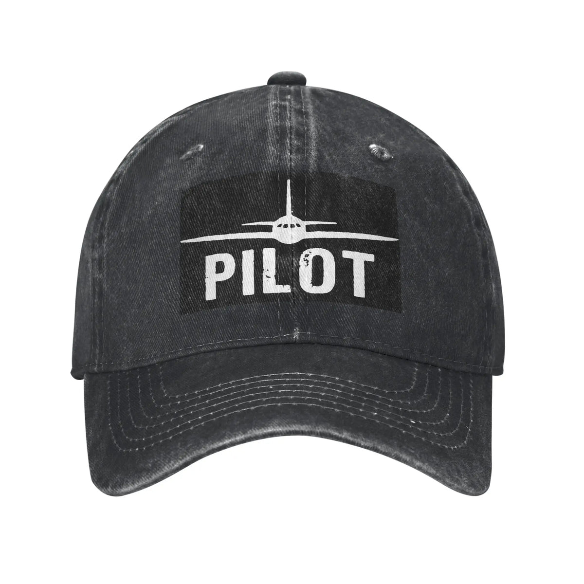 Casquette Aviation Pilot Vintage noire