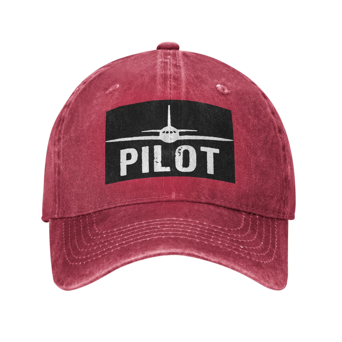 Casquette Aviation Pilot Vintage rouge