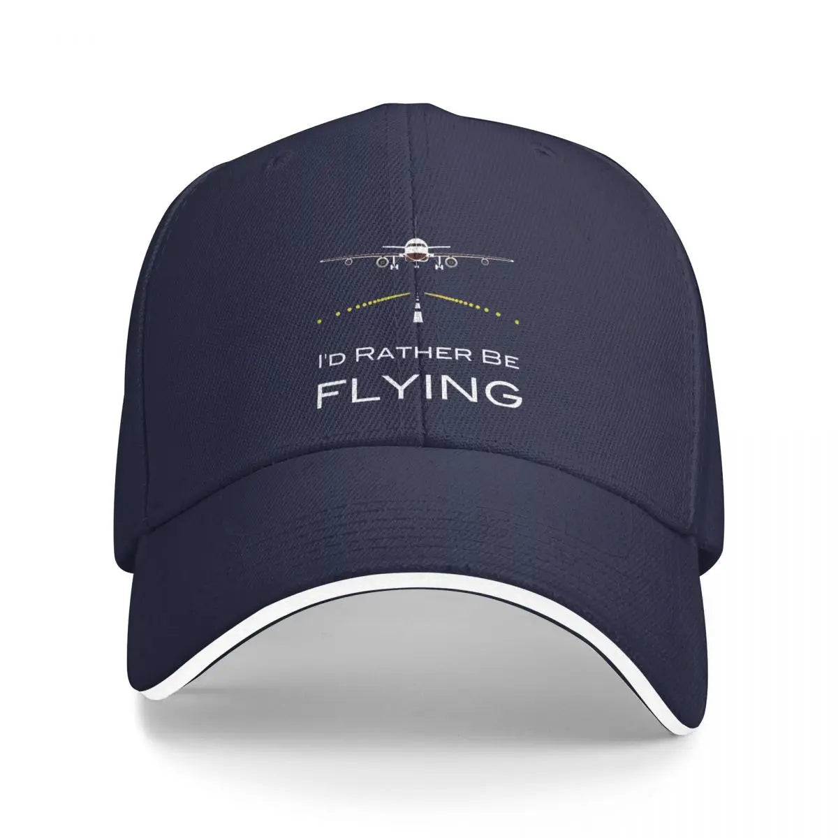 Casquette Aviation Rather Be Flying bleue