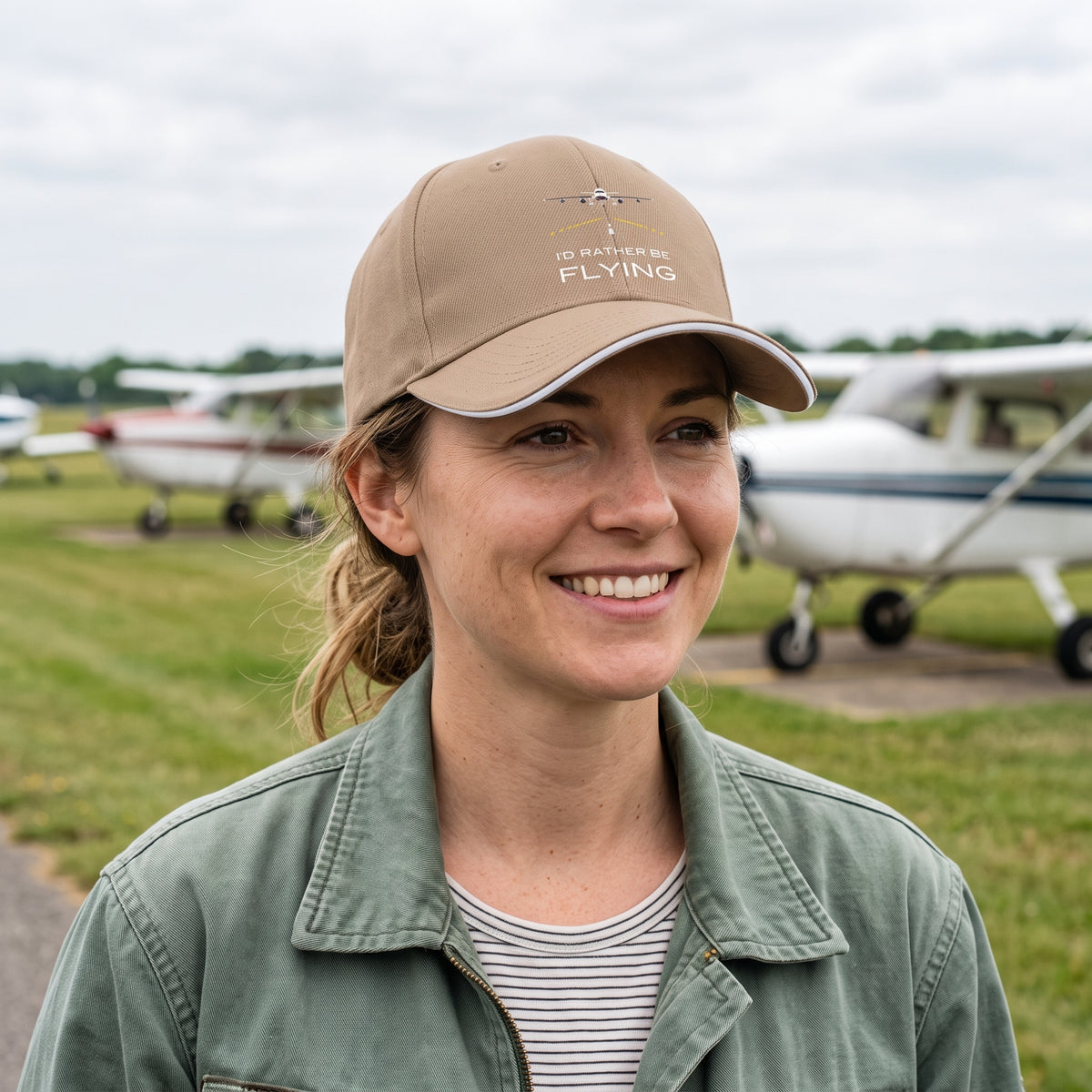 Casquette Aviation Rather Be Flying femme