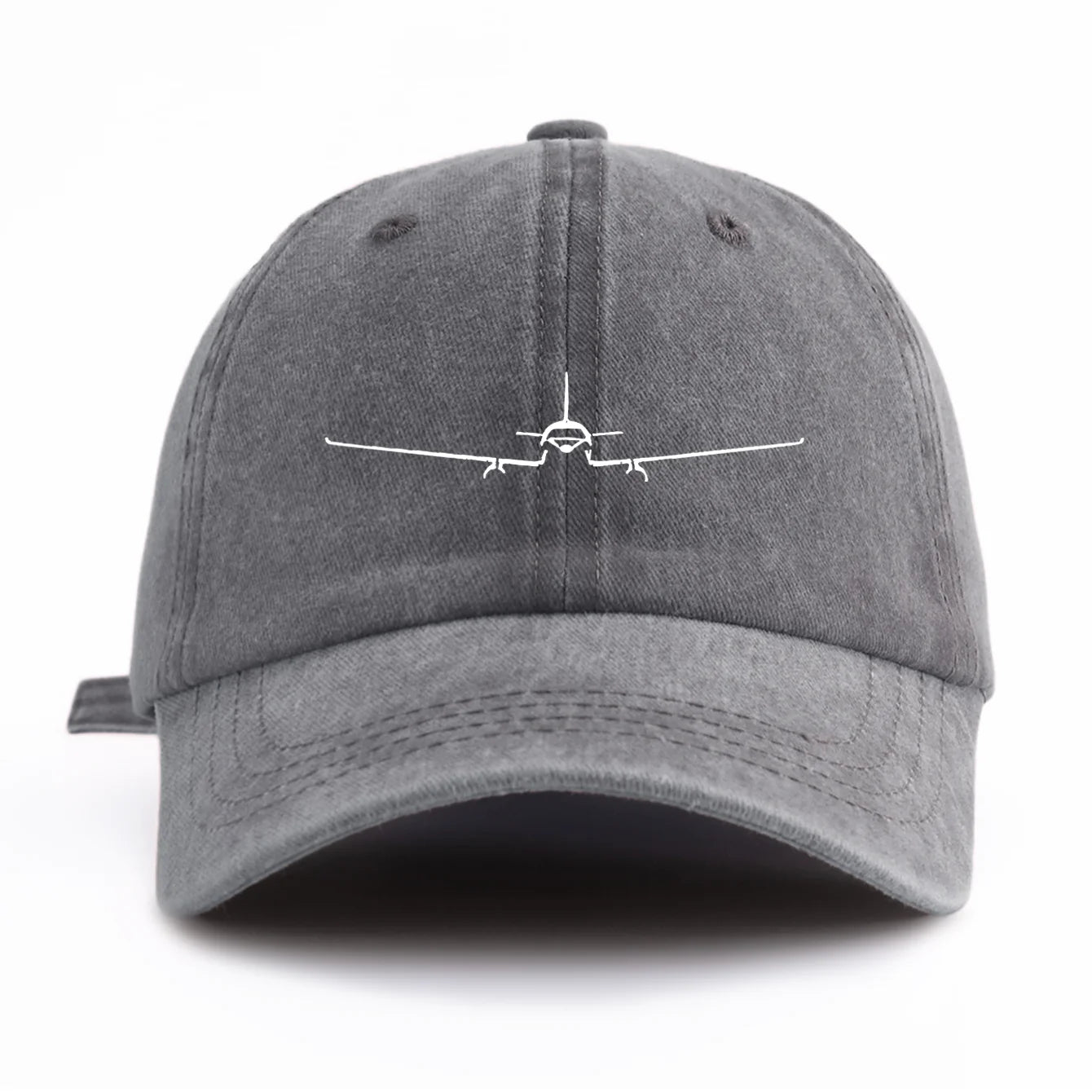 Casquette Avion Minimaliste grise