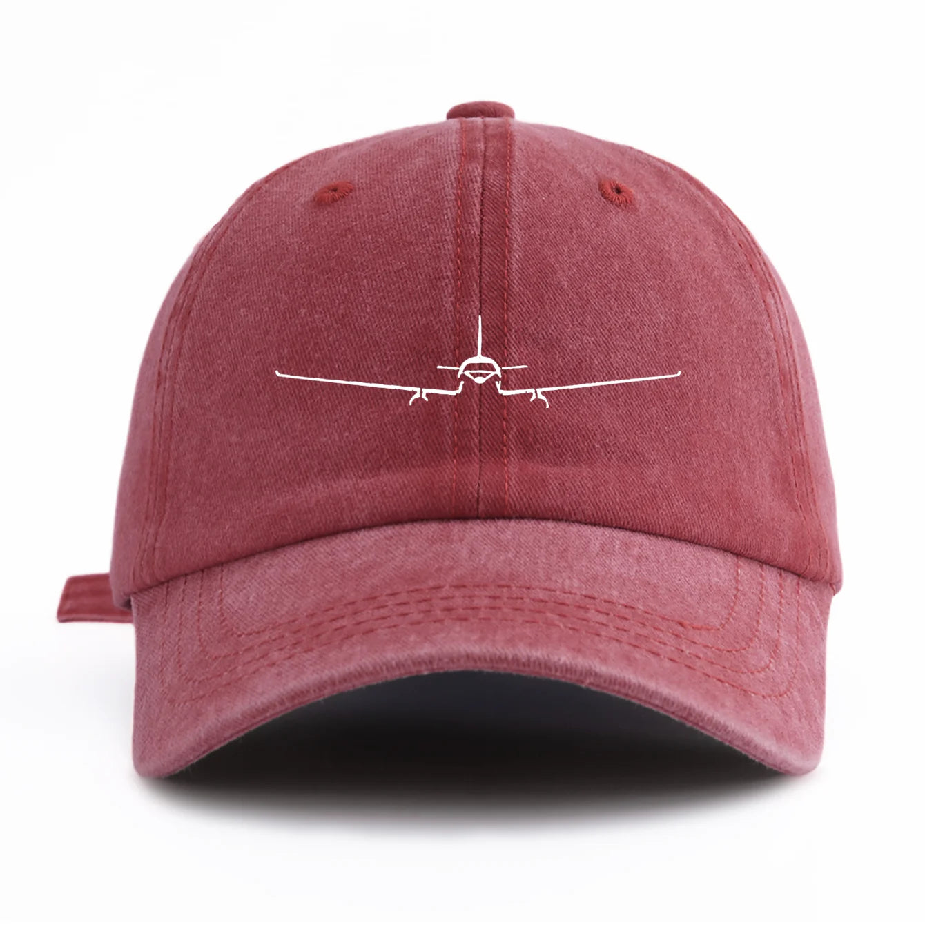 Casquette Avion Minimaliste rouge