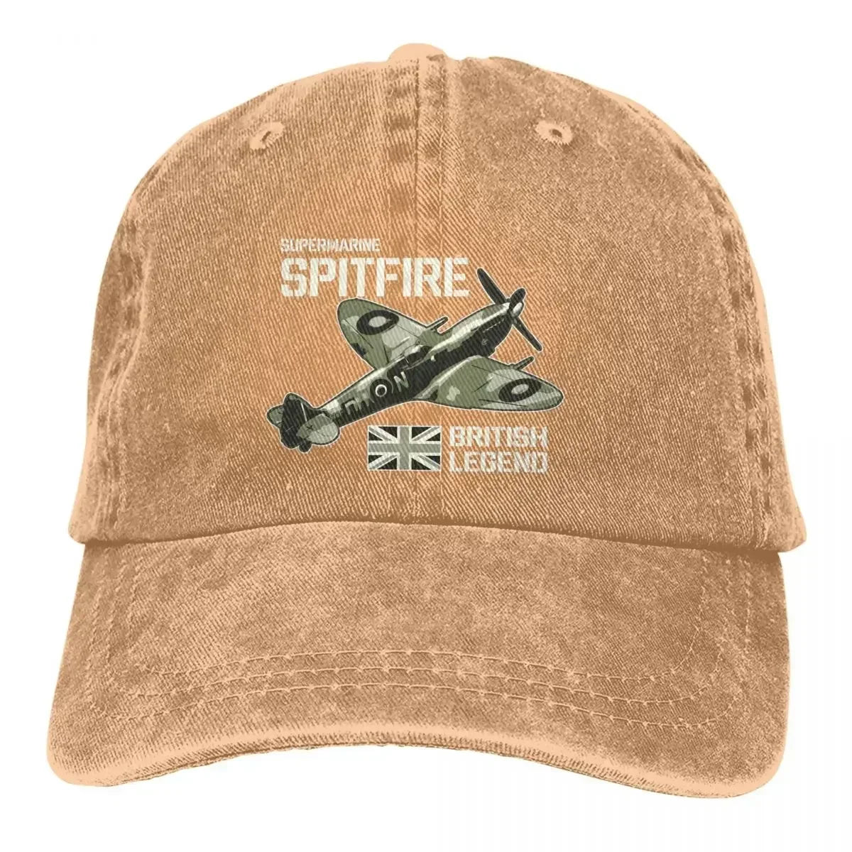 Casquette Avion Supermarine Spitfire beige