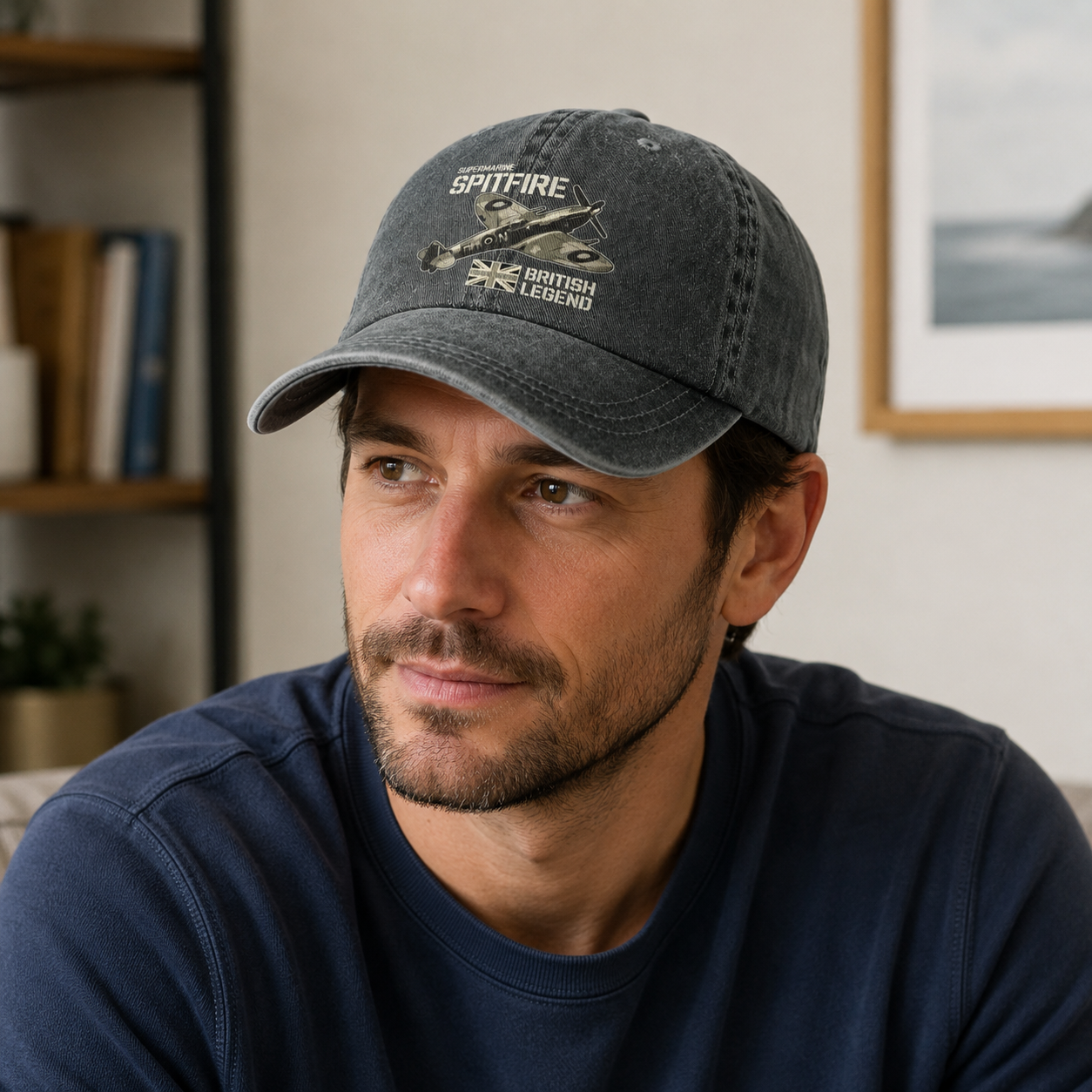 Casquette Avion Supermarine Spitfire vintage pour passionnés d'aviation