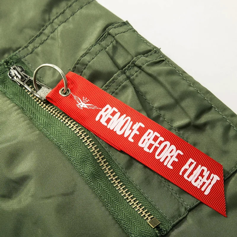 Details poches blouson militaire vert