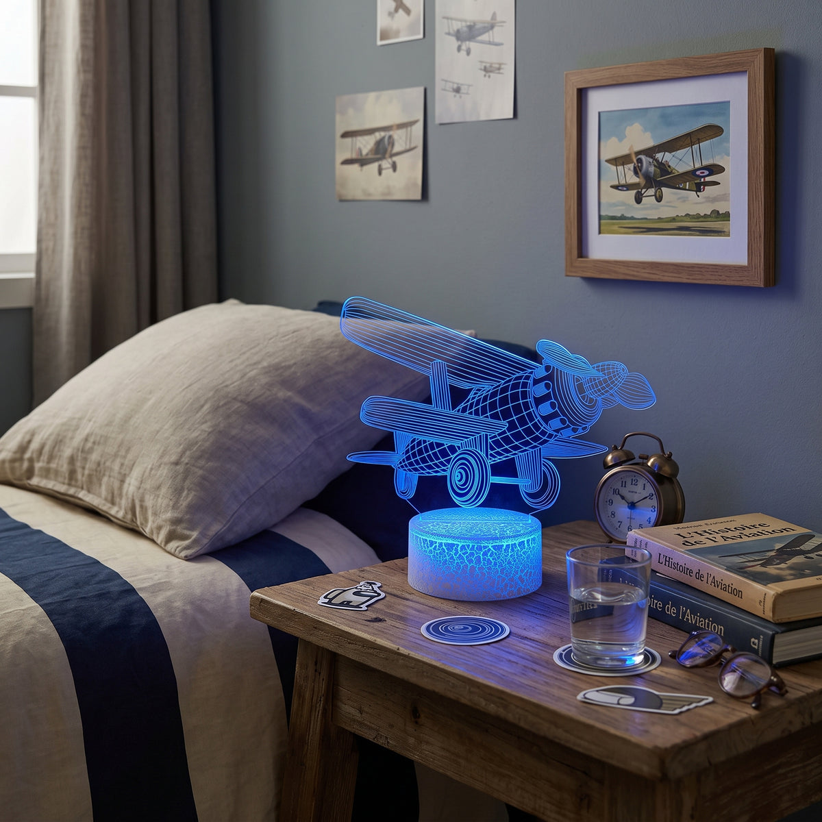 Lampe Avion 3D Rêve de Pilote pour chambre