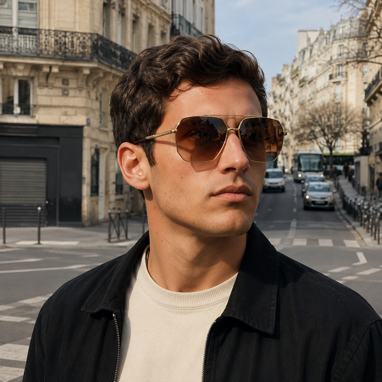 Lunettes de soleil pilote vintage style aviateur