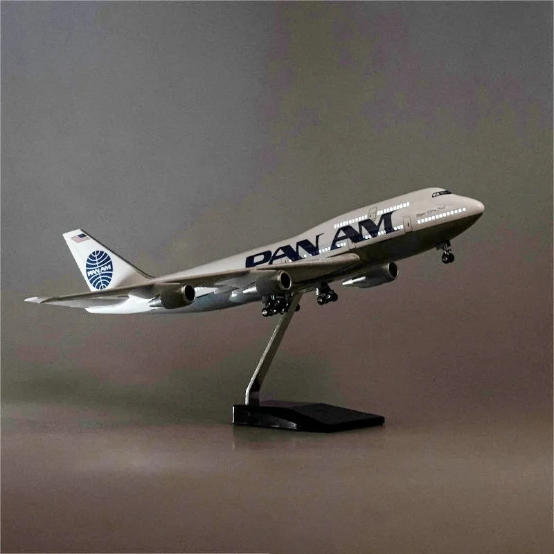 Maquette Métal Boeing 747 Pan Am Avec Led 1/150
