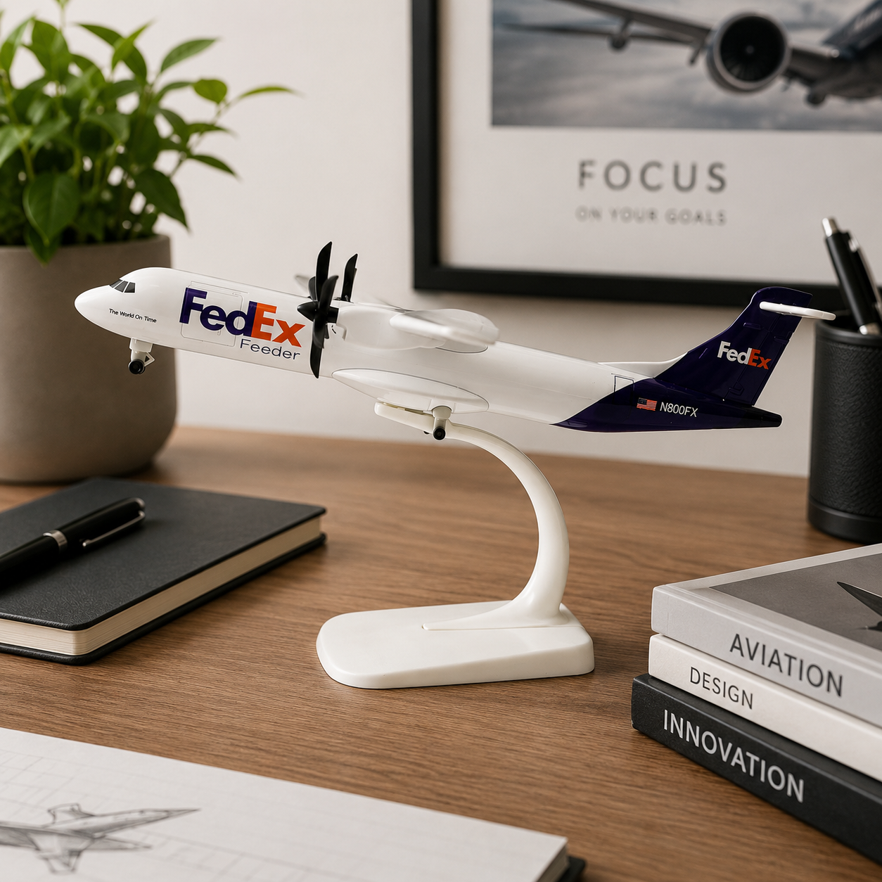 Maquette avion ATR 72-600 FedEx Express de collection