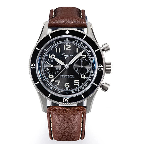 Montre Pilote Chronographe Héritage cuir marron