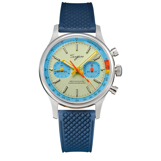 Montre aviateur bracelet bleu