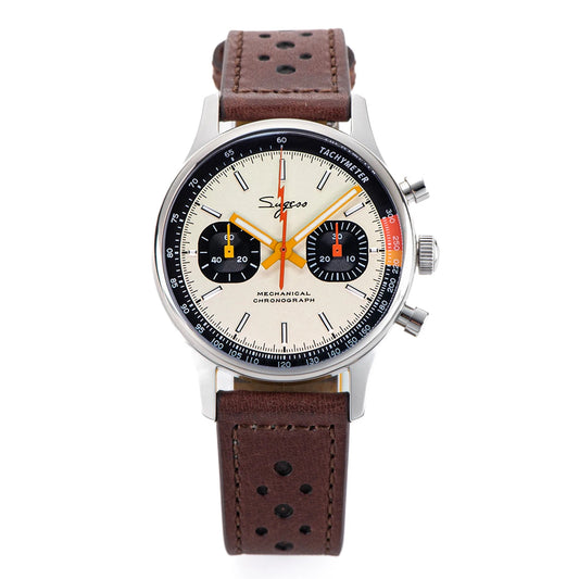 Montre aviateur cuir marron