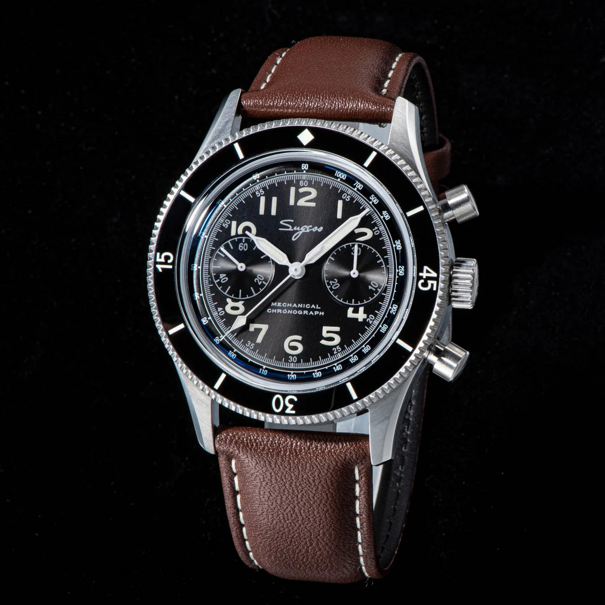 Montre chronographe aviation au design vintage authentique