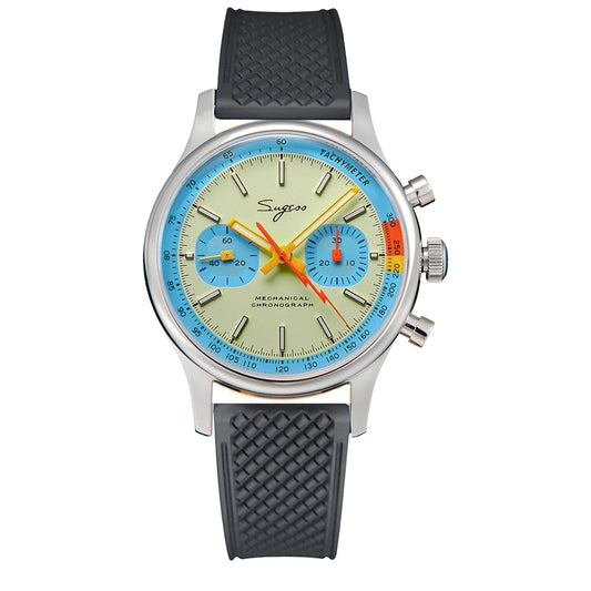 Montre pilote bleu et noir