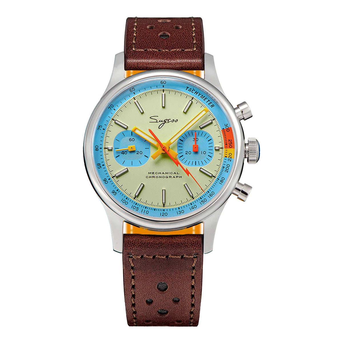 Montre pilote cuir marron