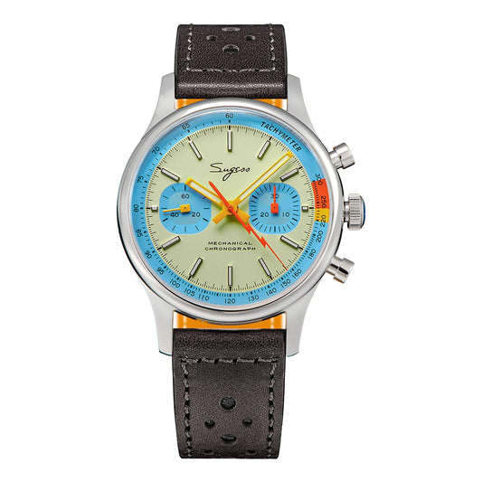 Montre pilote cuir noir