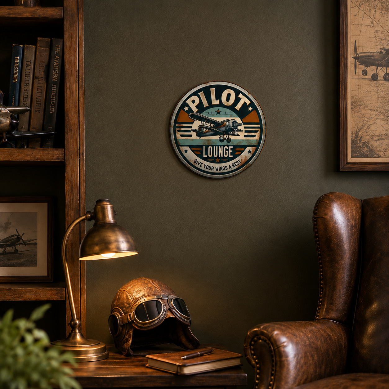 Plaque Métal Pilot Lounge