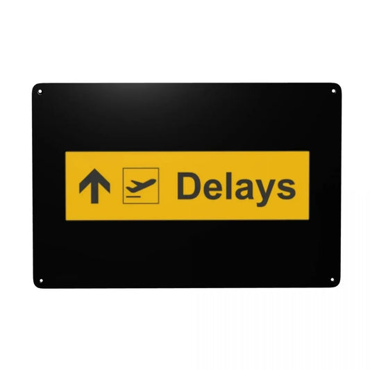 Poster métallique Aéroport Delays