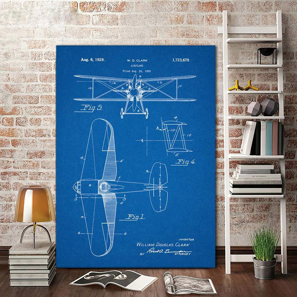 Aéo - Affiche Avion Brevet Biplan