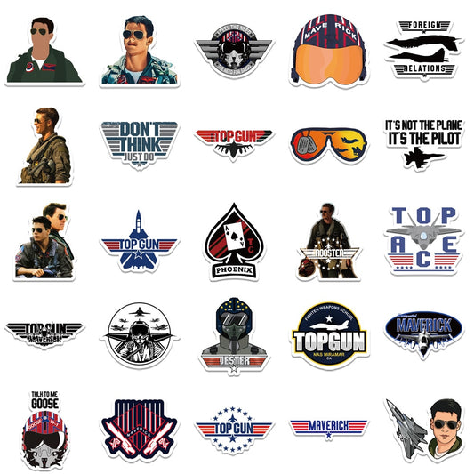 Aéo - Autocollants Top Gun (10 pièces)