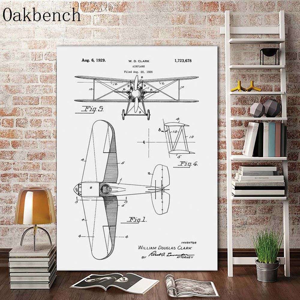 Aéo - Affiche Avion Brevet Biplan