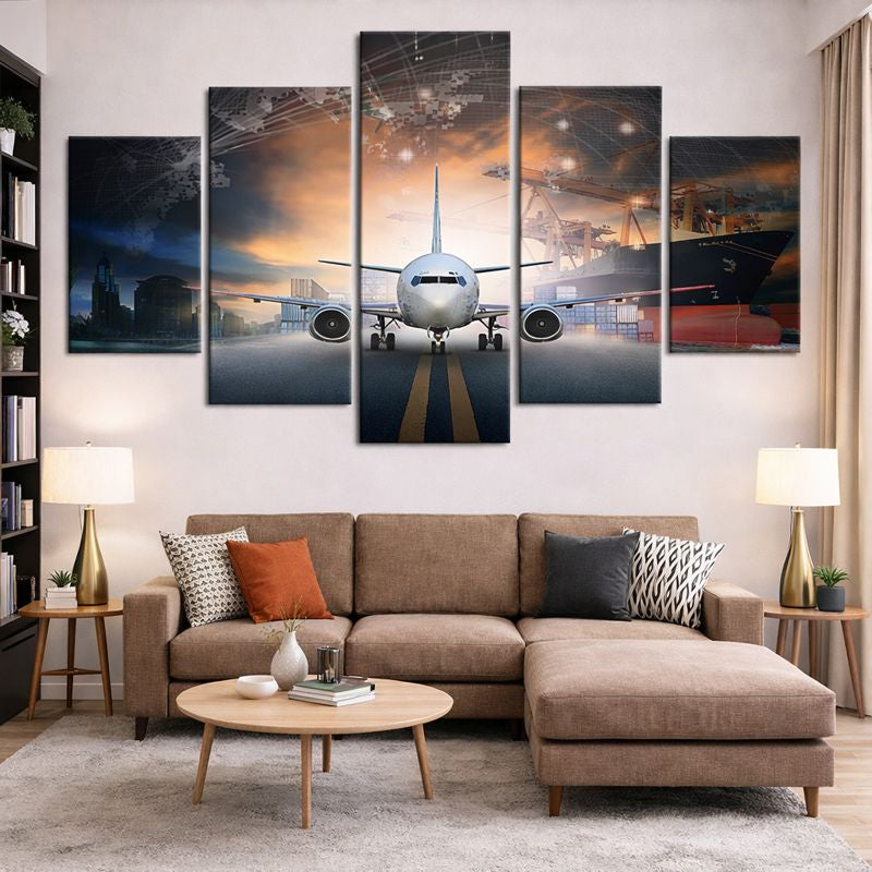 Toile murale avion de ligne